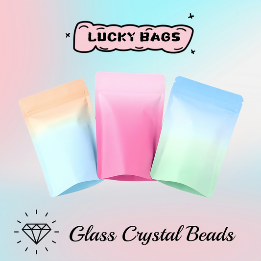 DIY Glass Crystal Beads and Glass Diamond Beads Lucky Bags-Open in Live